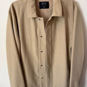 BYLT Basics district jacket Tan button up Jacket EUC worn once Men’s Large